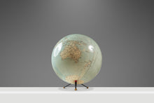Load image into Gallery viewer, Mid-Century Modern Space Age Inflatable Table Top Globe w/ Metal Stand by C.S. and Hammond & Co. , USA, c. 1950s