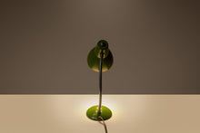 Load image into Gallery viewer, Mid-Century Modern Industrial Patinaed Adjustable Height Desk Table Lamp in Army Green, c. 1960s