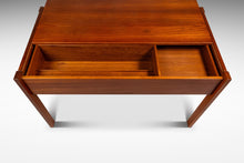 Load image into Gallery viewer, RARE Danish Mid-Century Modern Writers Desk in Teak w/ Sliding Top by Peter Løvig Nielsen for Løvig Dansk, Denmark, c. 1960s