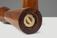 Load image into Gallery viewer, Mid-Century Modern Minimalist Wood-Turned Salt & Pepper Shakers in Solid Black Walnut, USA, c. 1960s