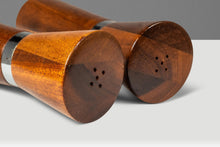 Load image into Gallery viewer, Mid-Century Modern Minimalist Wood-Turned Salt & Pepper Shakers in Solid Black Walnut, USA, c. 1960s