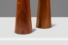 Load image into Gallery viewer, Mid-Century Modern Minimalist Wood-Turned Salt & Pepper Shakers in Solid Black Walnut, USA, c. 1960s