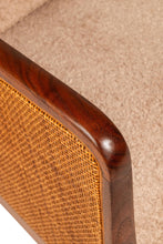 Load image into Gallery viewer, Set of Two (2) Rare Mid-Century Modern Caned Lounge Chairs in Walnut by Kipp Stewart for Directional, USA, c. 1950s