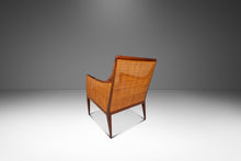 Load image into Gallery viewer, Set of Two (2) Rare Mid-Century Modern Caned Lounge Chairs in Walnut by Kipp Stewart for Directional, USA, c. 1950s