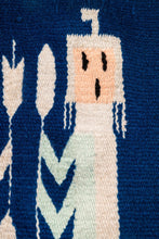 Load image into Gallery viewer, Vintage Native American Navajo Yei Hand-Woven Tapestry Throw Rug Wall Folk Art in Wool, USA, c. 1970s