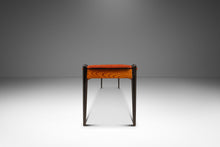 Load image into Gallery viewer, Rare Mid-Century Modern Two Seater Sculpted Bench in Oak & New Two-Toned Upholstery by Arthur Umanoff, USA, c. 1960s