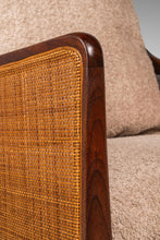 Load image into Gallery viewer, Set of Two (2) Rare Mid-Century Modern Caned Lounge Chairs in Walnut by Kipp Stewart for Directional, USA, c. 1950s