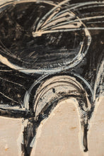 Load image into Gallery viewer, Mid-Century Modern Abstract Framed Textured Oil on Canvas Painting Depicting a Bull, USA, c. 1970s