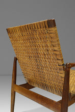 Load image into Gallery viewer, Early Set of Two ( 2 ) Finn Juhl Model SW96 Lounge Chairs in Teak, Oak, and Caning for Søren Willadsen, Denmark, c. 1950s