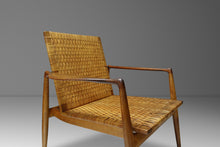 Load image into Gallery viewer, Early Set of Two ( 2 ) Finn Juhl Model SW96 Lounge Chairs in Teak, Oak, and Caning for Søren Willadsen, Denmark, c. 1950s