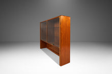 Load image into Gallery viewer, Danish Mid-Century Modern Display Case / Cabinet Topper in Teak w/ Glass Doors & Adjustable Shelves by D-SCAN, C. 1980s