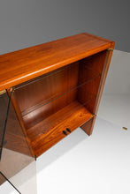 Load image into Gallery viewer, Danish Mid-Century Modern Display Case / Cabinet Topper in Teak w/ Glass Doors & Adjustable Shelves by D-SCAN, C. 1980s