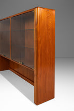 Load image into Gallery viewer, Danish Mid-Century Modern Display Case / Cabinet Topper in Teak w/ Glass Doors & Adjustable Shelves by D-SCAN, C. 1980s