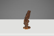Load image into Gallery viewer, Signed Abstract Rustic Driftwood "Howling Wolf" Sculpture in Solid Beach Driftwood by Emlen Drayton, USA, c. 2000s
