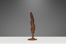 Load image into Gallery viewer, Signed Abstract Rustic Driftwood "Howling Wolf" Sculpture in Solid Beach Driftwood by Emlen Drayton, USA, c. 2000s