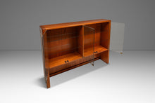 Load image into Gallery viewer, Danish Mid-Century Modern Display Case / Cabinet Topper in Teak w/ Glass Doors & Adjustable Shelves by D-SCAN, C. 1980s
