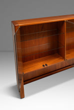 Load image into Gallery viewer, Danish Mid-Century Modern Display Case / Cabinet Topper in Teak w/ Glass Doors & Adjustable Shelves by D-SCAN, C. 1980s