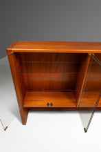 Load image into Gallery viewer, Danish Mid-Century Modern Display Case / Cabinet Topper in Teak w/ Glass Doors & Adjustable Shelves by D-SCAN, C. 1980s