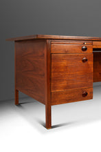 Load image into Gallery viewer, Rare Restored Substantial Mid-Century Modern Executive Desk in Walnut by Edward Wormley for Dunbar, USA, c. 1950s