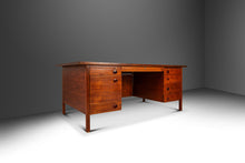Load image into Gallery viewer, Rare Restored Substantial Mid-Century Modern Executive Desk in Walnut by Edward Wormley for Dunbar, USA, c. 1950s