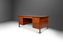 Load image into Gallery viewer, Rare Restored Substantial Mid-Century Modern Executive Desk in Walnut by Edward Wormley for Dunbar, USA, c. 1950s