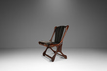 Load image into Gallery viewer, Set of Two ( 2 ) Rare Mid-Century Modern "Sloucher" Sling Chairs in Rosewood & Leather by Don S. Shoemaker for Señal Furniture, c. 1960s