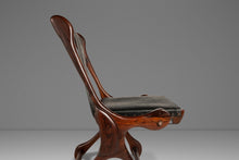 Load image into Gallery viewer, Set of Two ( 2 ) Rare Mid-Century Modern "Sloucher" Sling Chairs in Rosewood & Leather by Don S. Shoemaker for Señal Furniture, c. 1960s