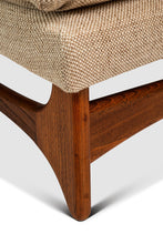 Load image into Gallery viewer, Set of Two (2) Restored Mid-Century Modern Ottomans / Footstools in Oak in the Manner of Adrian Pearsall, USA, c. 1960s