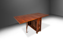 Load image into Gallery viewer, Restored Mid-Century Modern Space Saver Minimalist Hide Away Dropleaf Table w/ 4 Hidden Folding Chairs, Romania, c. 1960's