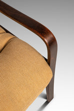 Load image into Gallery viewer, Mid-Century Danish Modern Bentwood Lounge Chair in Rosewood & Original Fabric by Fredrik A. Kayser for Vatne Møbler, Denmark, c. 1970's