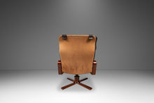 Load image into Gallery viewer, Scandinavian Modern Lounge Chair and Ottoman Set in Beech & Leather by Soda Galvano for Vatne Mobler, Norway, c. 1970s-ABT Modern