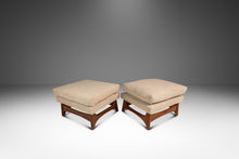 Load image into Gallery viewer, Set of Two (2) Restored Mid-Century Modern Ottomans / Footstools in Oak in the Manner of Adrian Pearsall, USA, c. 1960s
