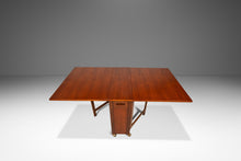 Load image into Gallery viewer, Restored Mid-Century Modern Space Saver Minimalist Hide Away Dropleaf Table w/ 4 Hidden Folding Chairs, Romania, c. 1960's