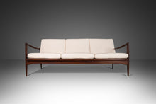 Load image into Gallery viewer, Set of Two (2) Danish Kandidaten Three-Seater Sofas in Knoll Bouclé by Ib Kofod-Larsen for Olof Person, Sweden, c. 1962
