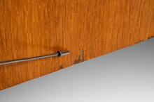 Load image into Gallery viewer, Mid-Century Modern Executive Desk in Oak & Steel w/ Leather Top Attributed to Herbert Hirche for Holzäpfel, Germany, c. 1960s-ABT Modern