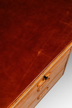 Load image into Gallery viewer, Mid-Century Modern Executive Desk in Oak & Steel w/ Leather Top Attributed to Herbert Hirche for Holzäpfel, Germany, c. 1960s-ABT Modern