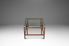 Load image into Gallery viewer, Rare Mid-Century Danish Modern Rosewood & Smoked Glass End Table by Henning Nørgaard for Komfort of Denmark, c. 1960's