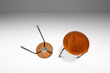 Load image into Gallery viewer, Set of Two (2) Early Model 3170 "Dot" Stools / Nesting Tables by Arne Jacobsen for Fritz Hansen, Demark, c. 1960s