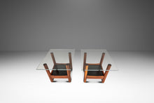 Load image into Gallery viewer, Set of Two (2) Tubular Glass-Top End Tables After Adrian Pearsall for Craft Associates, c. 1960s
