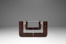 Load image into Gallery viewer, Mid-Century Brazilian Modern Brutalist End Table w/ Smoked Glass Top in Jacaranda by Percival Lafer, Brazil, c. 1970s