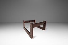 Load image into Gallery viewer, Mid-Century Brazilian Modern Brutalist End Table w/ Smoked Glass Top in Jacaranda by Percival Lafer, Brazil, c. 1970s