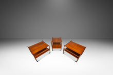 Load image into Gallery viewer, Set of Three (3) Mid-Century Modern 'Suncoast' End Tables in Walnut by Kipp Stewart & Stewart MacDougall for Drexel, USA, c. 1960s