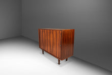 Load image into Gallery viewer, Mid-Century Danish Modern Wood Credenza / Cabinet w/ Tambour Door by Marius Byrialsen for Nipu Møbelfabrik, Denmark, c. 1960s