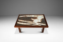 Load image into Gallery viewer, Danish Mid-Century Modern Coffee Table in Rosewood w/ Signed Tile Inlay by Ole Bjørn Krüger for OX Art, Denmark, c. 1970s