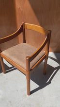 Load and play video in Gallery viewer, Set of Two (2) Italian Modern Model 892 "Carimate" Chairs in Beech & Leather by Vico Magistretti for Cassina, Italy, c. 1960's