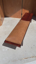 Load and play video in Gallery viewer, Mid-Century Modern Long “Krobo” Table / Bench in Rosewood w/ Leather Seat by Torbjørn Afdal for Bruksbo, Norway, c. 1960's