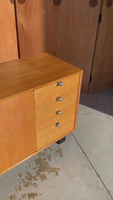 Load and play video in Gallery viewer, Mid-Century Modern Credenza / Cabinet in Oak by George Nelson for Herman Miller, USA, c. 1950's