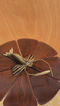 Load and play video in Gallery viewer, Mid-Century Modern Prawn / Shrimp Hanging Wall or Table Sculpture in Solid Brass, USA, c. 1960s