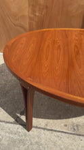 Load and play video in Gallery viewer, Danish Mid-Century Modern Expansion Dining Table in Teak by Sven Ellekaer for Heltborg Mobler, Denmark, c. 1960s