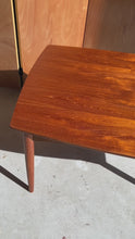 Load and play video in Gallery viewer, Danish Mid-Century Modern Expansion Dining Table in Teak w/ Stow in Table Double Butterfly Leaf Design, Denmark, c. 1960's